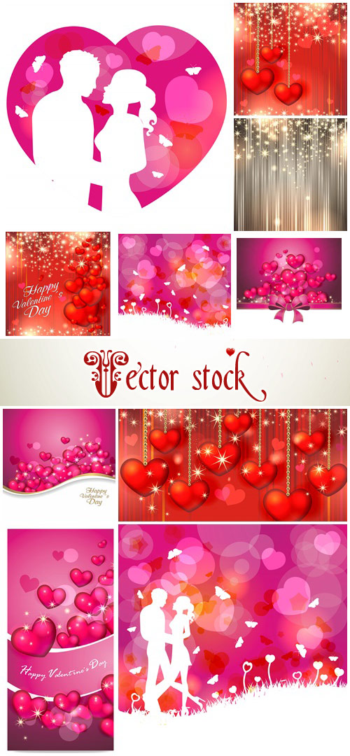 Vector collection for Valentines Day, 14 February, part 10