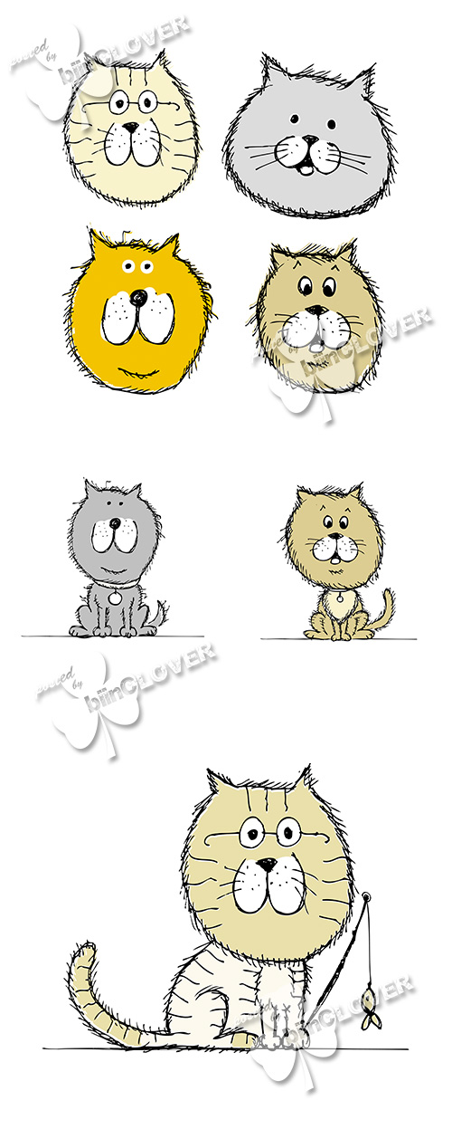 Funny cats sketch 0559