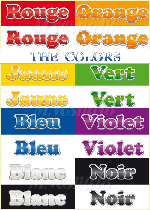 ,    ,   / Colors, colors and names vector clipart