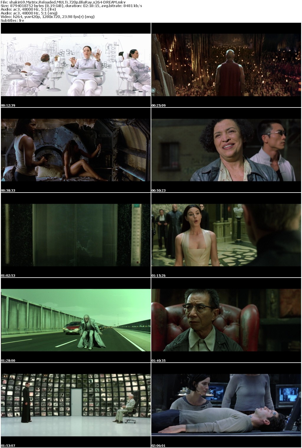 The Matrix Reloaded MULTi 720p BluRay x264-DREAM
