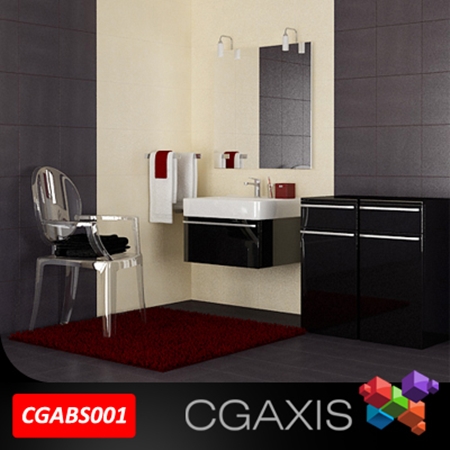 [3DMax] CGAxis Bathroom Set O1