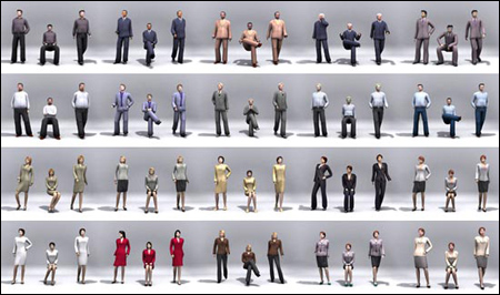 [3DMax]  2D and 3D People Models