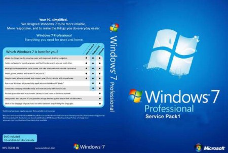 Windows 7 SP1 Professional 64bit Dell OEM