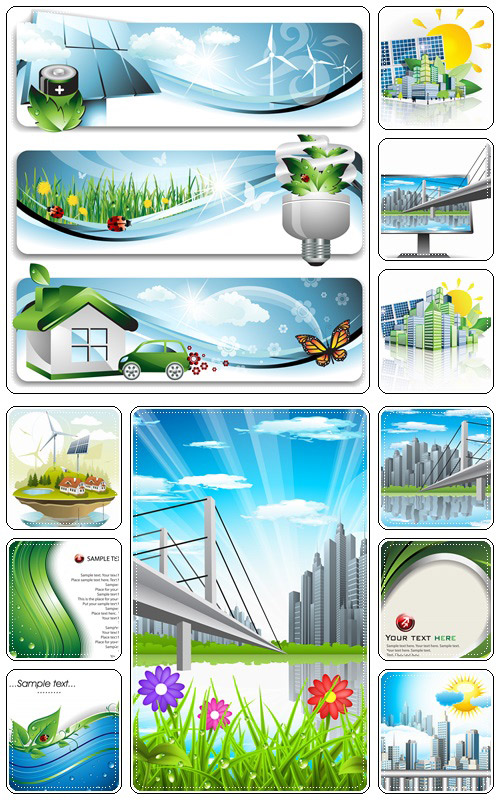 Eco background, part 22  - vector stock