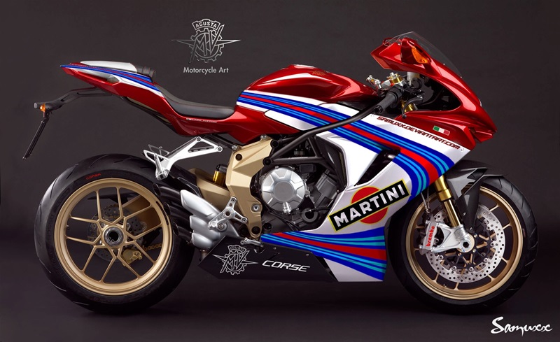 Концепт мотоцикла MV Agusta Brutale Dragster Martini Racing