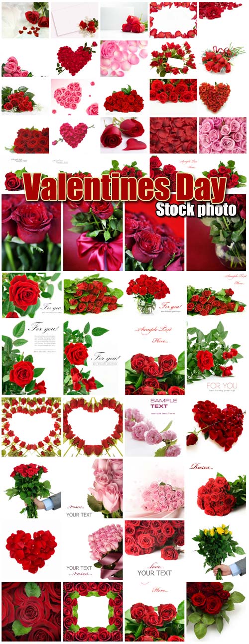 Valentine's Day, roses, hearts # 18 - stock photos