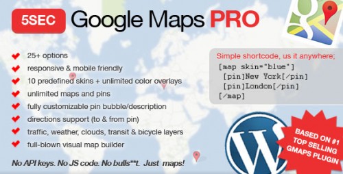 [GET] 5sec Google Maps PRO v1.3.5 - WordPress Plugin  