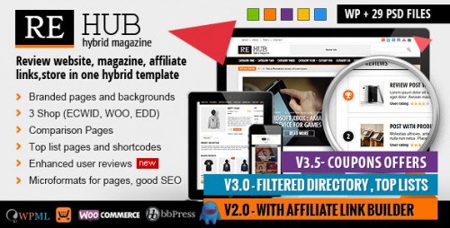 Nulled REHub v3.9.1 - Directory, Shop, Coupon, Affiliate Theme  