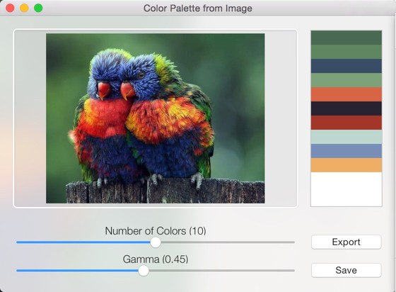 Color Palette from Image - создание цветовой палитры из изображения