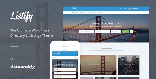 Download Listify v1.0.16 - Themeforest WordPress Directory Theme product cover