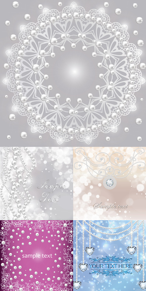 Bright pearl vector backgrounds