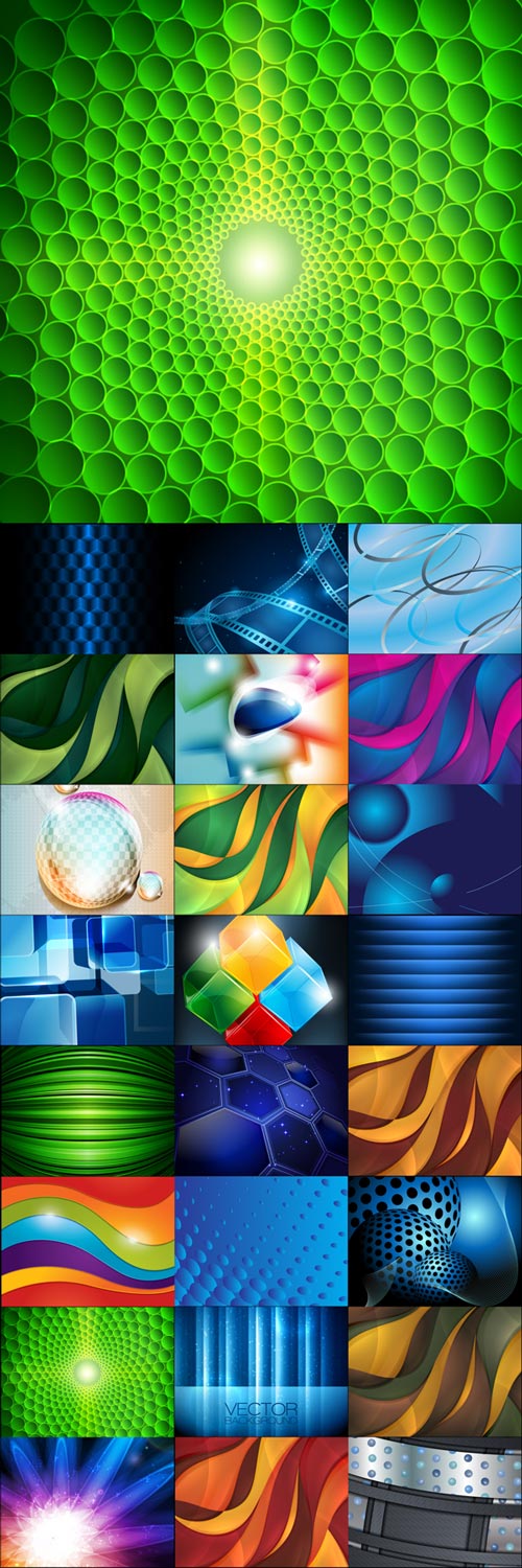 Stylish abstract vector backgrounds set 3