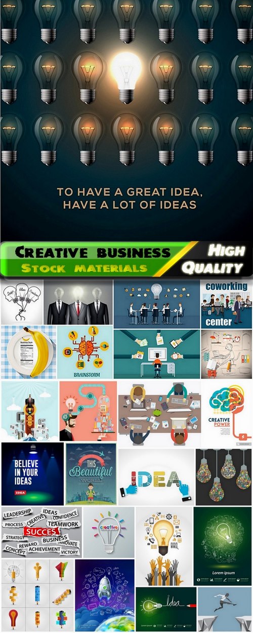 Vectors with creative business themes from stock - 25 Eps