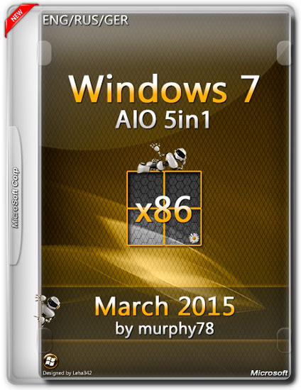 Windows 7 SP1 x86 AIO 5in1 March 2015 by murphy78 (ENG/RUS/GER)