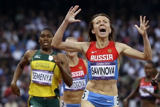Mariya Savinova, olympiasiegerin über 800 m in London.