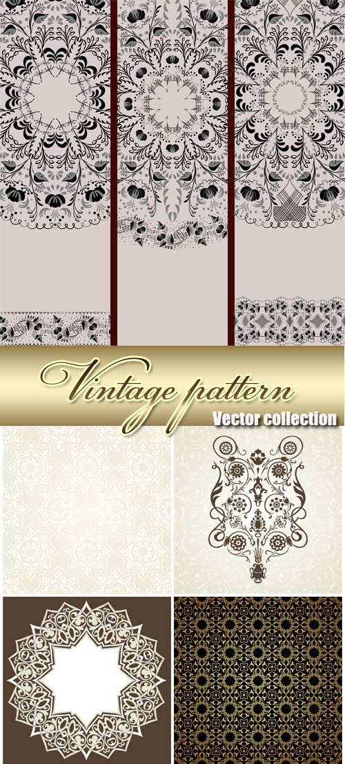 Vintage vector background with Indian ornaments