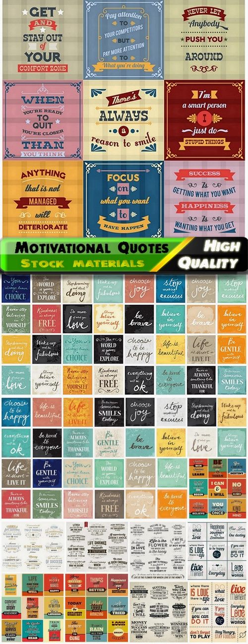 Motivational Quotes in vector from stock 03