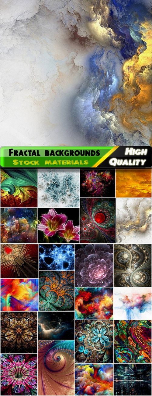 Creative abstract fractal backgrounds - 25 HQ Jpg