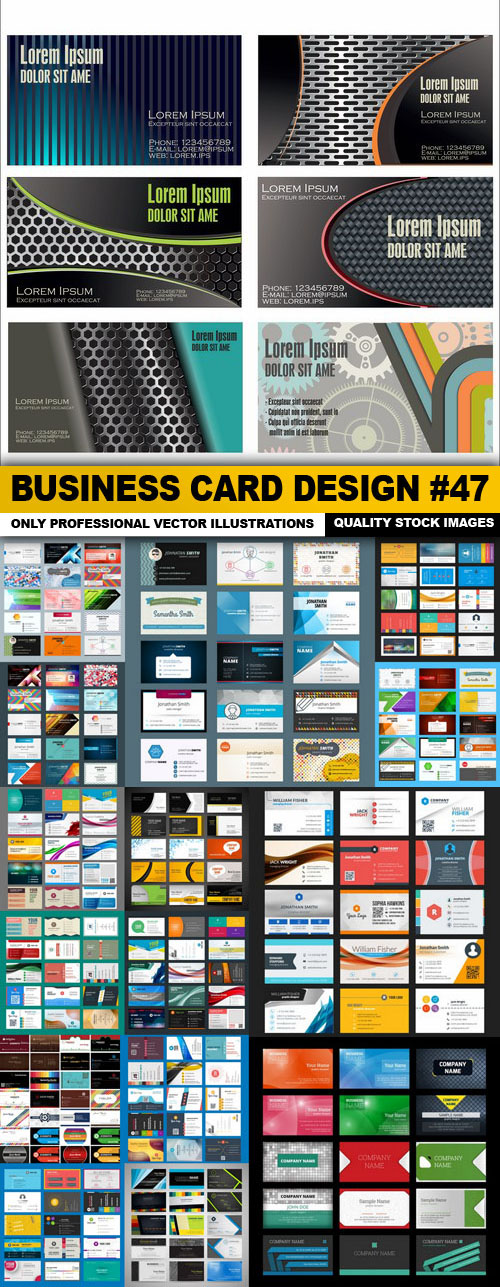 Business Card Design Vector set 47