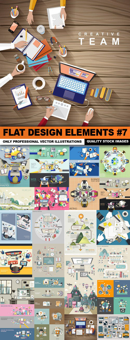 Flat Design Elements set 7