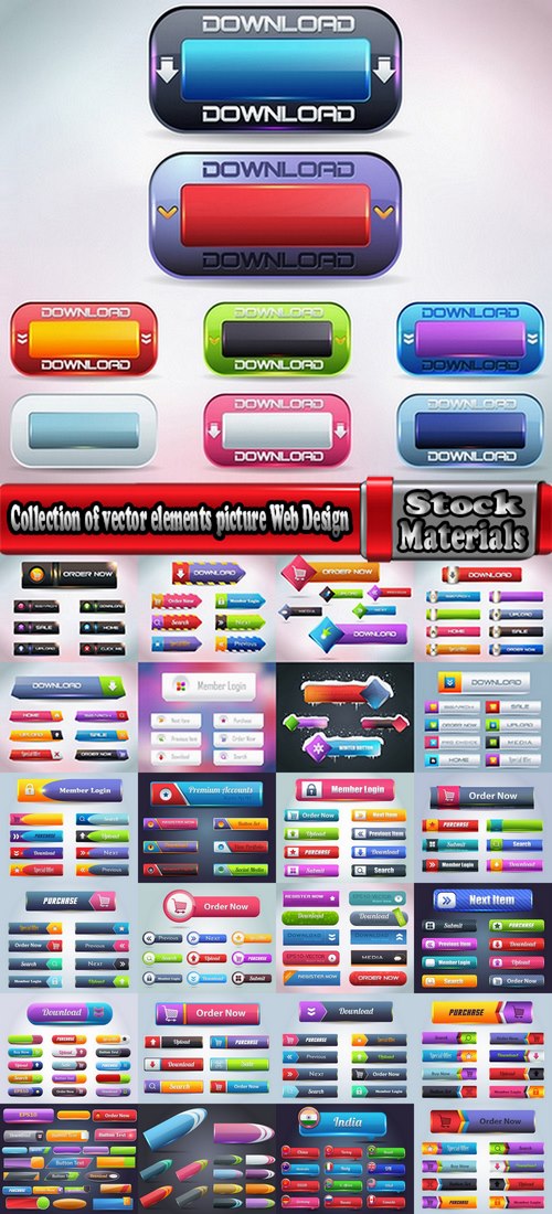Collection of vector elements picture Web Design 25 Eps