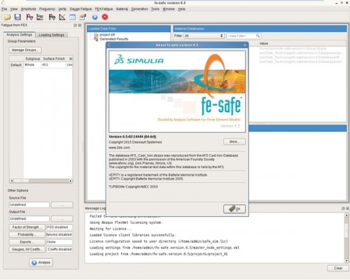 DS SIMULIA FE-SAFE 6.5-02 Win/Linux [2015, ENG] 190102