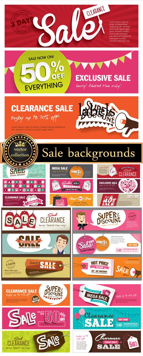 Sale, vector backgrounds