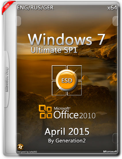 Windows 7 Ultimate SP1 x64 +Office2010 SP2 ESD April 2015 (ENG/RUS/GER)