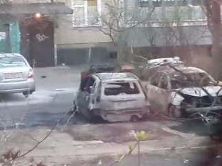 В Киеве сгорели два авто