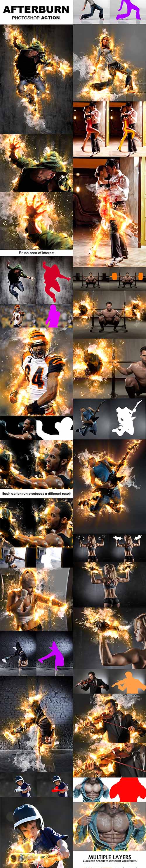 GraphicRiver - AfterBurn Photoshop Action 11008301