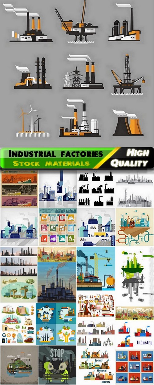 Architecture of Industrial factories and plants - 25 Eps