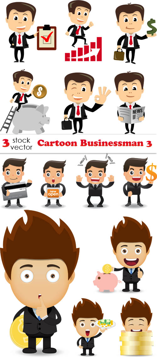 Vectors - Cartoon Businessman 03