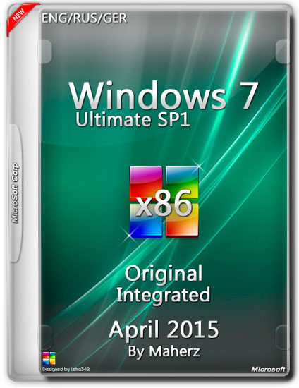 Windows 7 Ultimate SP1 x86 Integrated April 2015 By Maherz (ENG/RUS/GER)