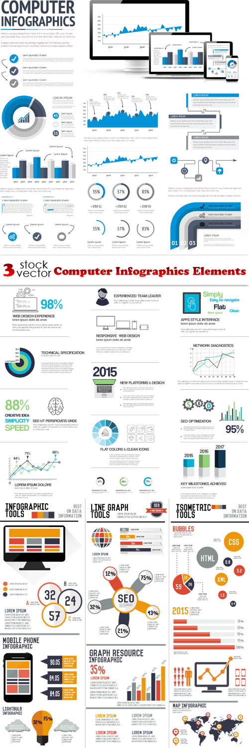 Vectors - Computer Infographics Elements 2