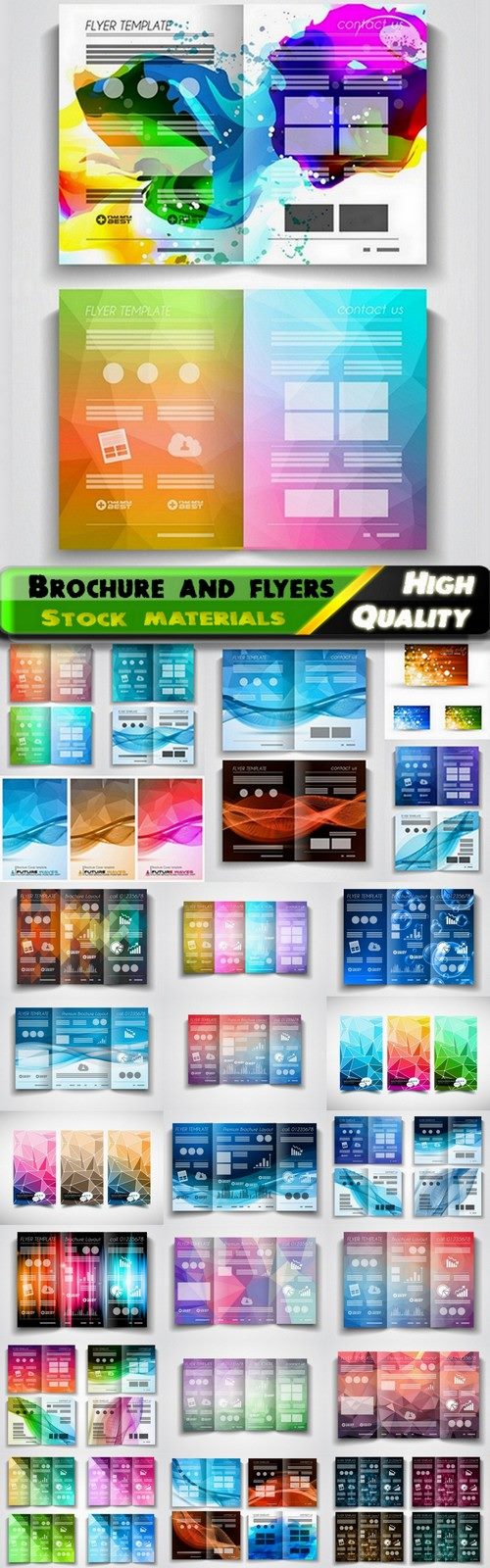 Brochure and flyers template design in vector from stock 53