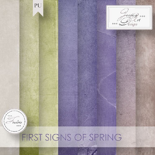 Весенний цветочный скрап-набор для творчества - First signs of spring