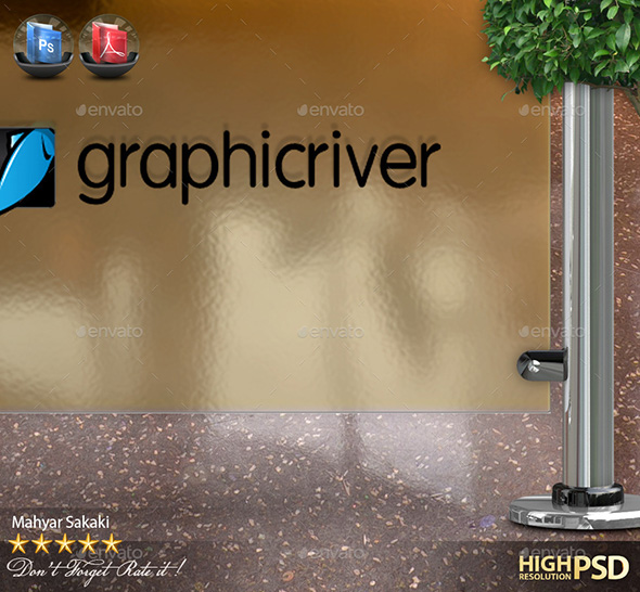 GraphicRiver - Glass Banner Rollup Mockup 13281293