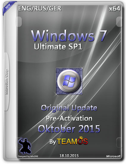 Windows 7 Ultimate SP1 x64 Okt 2015 Pre-Activation by TeamOS (ENG/RUS/GER)