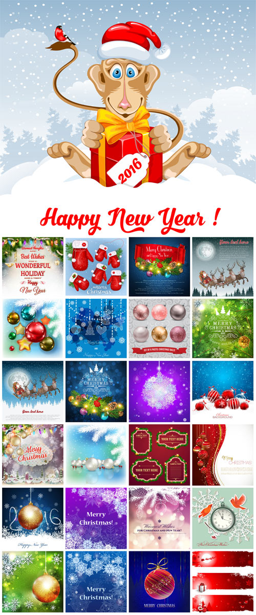 Christmas backgrounds, vector New Year